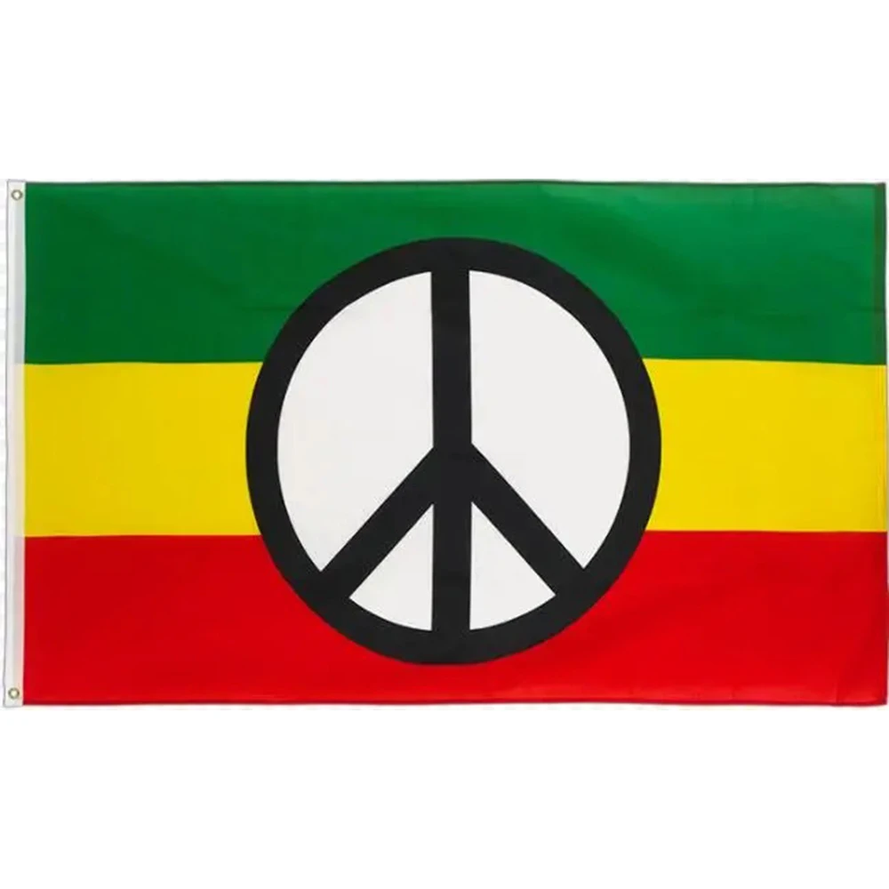 Peace Rasta Flag custom hobby business history banner Vintage 90x150cm