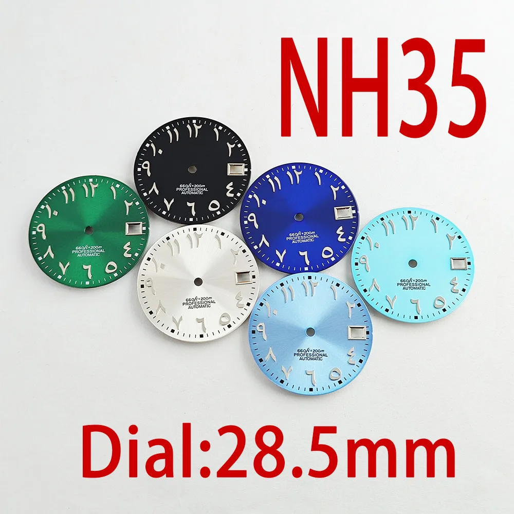 NH35 Watch dial 28.5mm dial can be customized with their own logo for the NH35 mechanical movement watch accessories