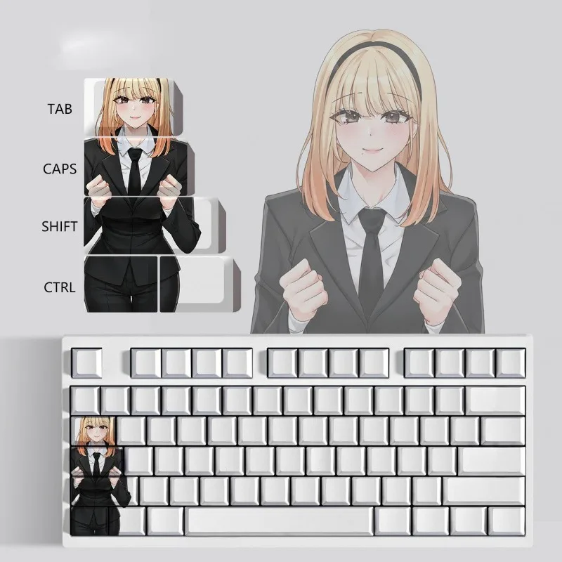 NEW Club Senior Theme Anime Keycap Mechanical Keyboard PBT Customized Cute Keycap PC Gaming Keyboard Accessories Gift Collection
