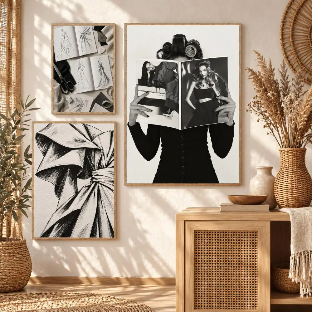 Chic Fashion Magazine Poster Art Wall Stickers & Self-Adhesive Decals for Home, Bedroom & Living Room