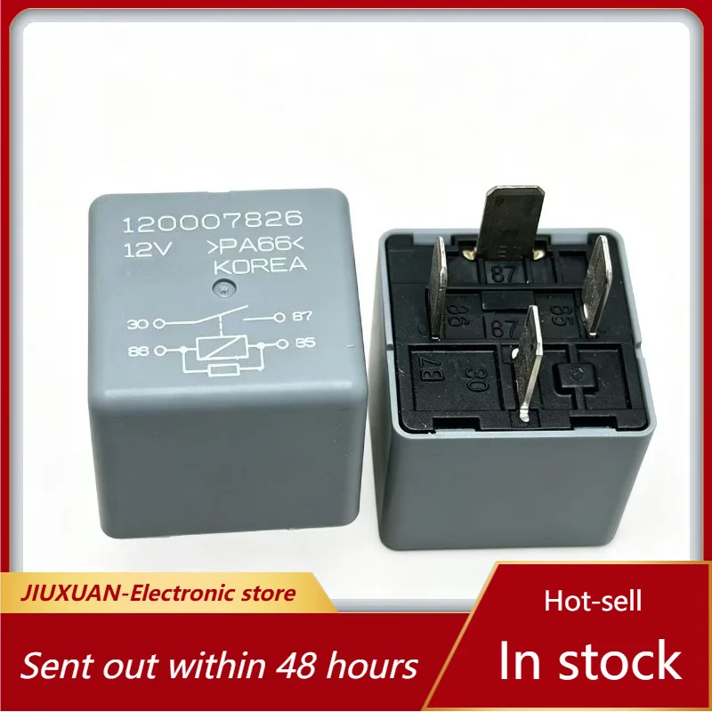 4‑Pin Automotive Relay 120007826 12V DC Coil Auto Control Electromagnetic Relay Vehicle Replacement Spare Parts