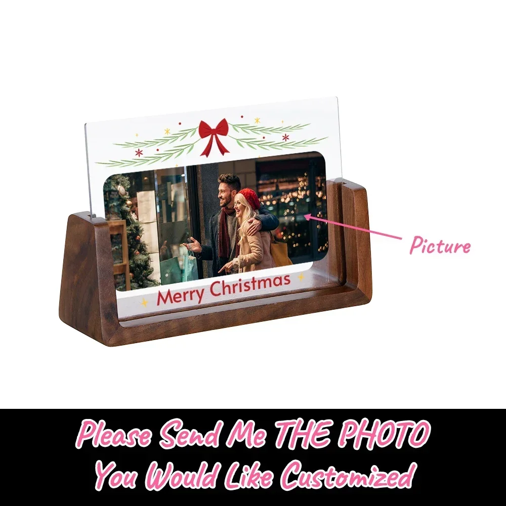 Personalized Couples Christmas Photo Frame Wedding Married Gift for Newlyweds Husband Wife Custom Picture Frame Home Decorations