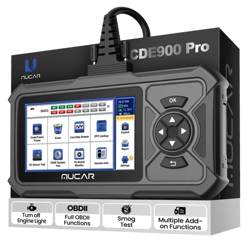 MUCAR CDE900 PRO OBD2 스캐너 자동차 obdii 자동차 코드 리더 32gb 무료 업데이트 진단 검사 도구 지원 106 자동차 브랜드