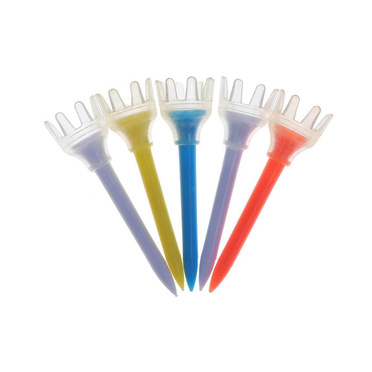 

5pcs Golf Tees 5.4Cm Lightweight Reusable Plastic Training Tools For Indoor Outdoor Practice Compact Eco-Friendly Equipment