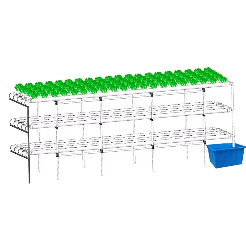 النظام المائي العمودي لمزرعة الدفيئة نظام النمو المائي نظام الزراعة المائية داخلي متعدد الطبقات