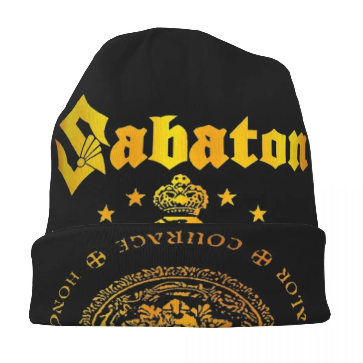 S-Sabatons Band Logo Heavy Metal Skullies Beanies Hats Casual Men Women Street Cap Warm Dual-use Bonnet