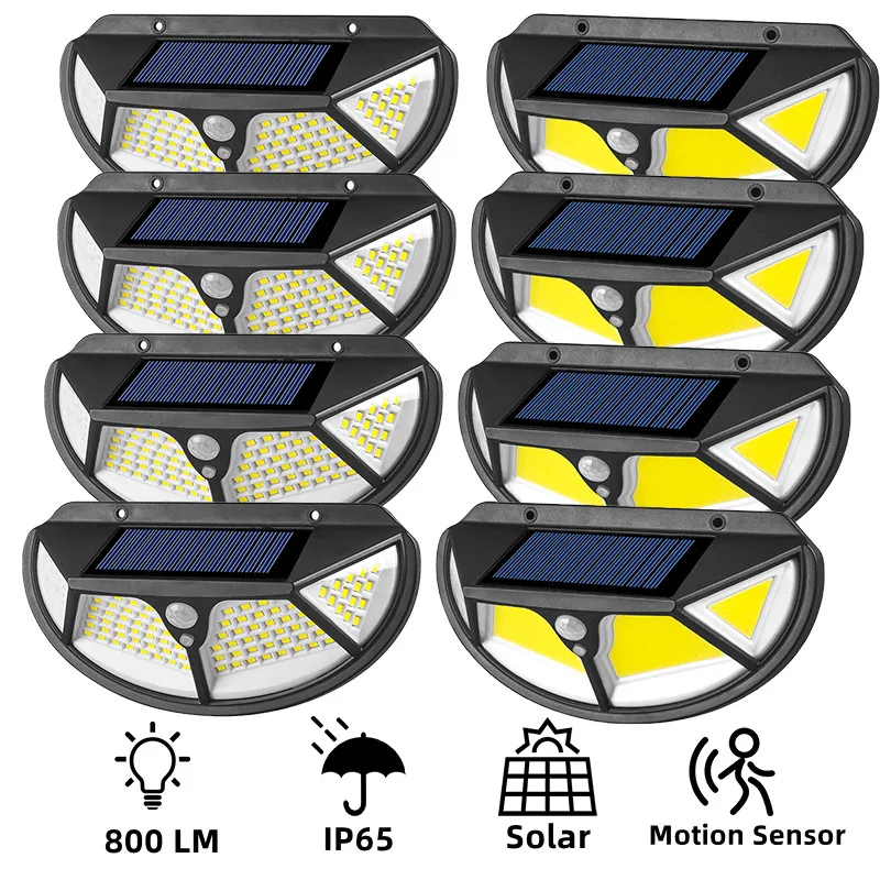 

Solar Street Light Outdoor Solar Motion Sensor 3 Working Modes Lights IP65 Waterproof Solar Security Lamp for Yard Garage Deck