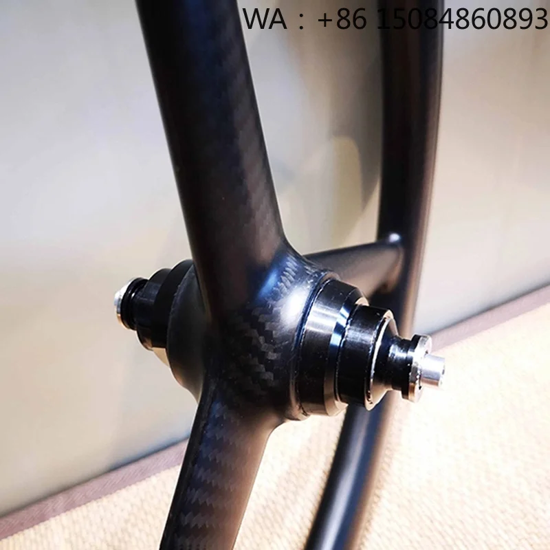 26er Carbon Fiber Fatbike Wheels, 3-spoke 90mm clincher carbon rim, anti-slip durable tri-spoke wheel for snow fat bicycle cycli