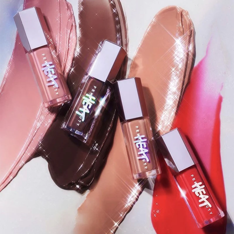 Fenty Beauty Gloss Lip Glaze Multi-color Moisten Shine Glitter Lip Plumper Makeup Beginner Liquid Lipstick Makeup Cosmetics