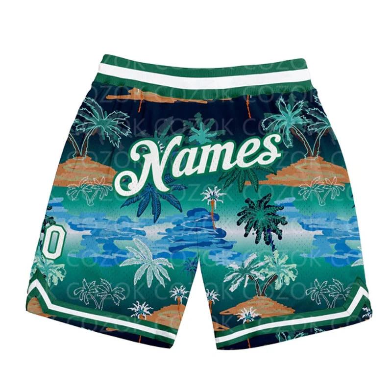 Custom Geometric pattern Authentic Basketball Shorts 3D Printed Men Shorts Your Name Mumber Quick Drying Beach Shorts