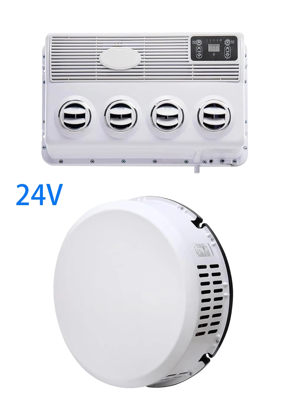 TELCOOL 24V Universal Electric Air Conditioner, Split 24V DC AC for RVs, Campers, Trucks, Trailers, Buses, Trucks, Excavators