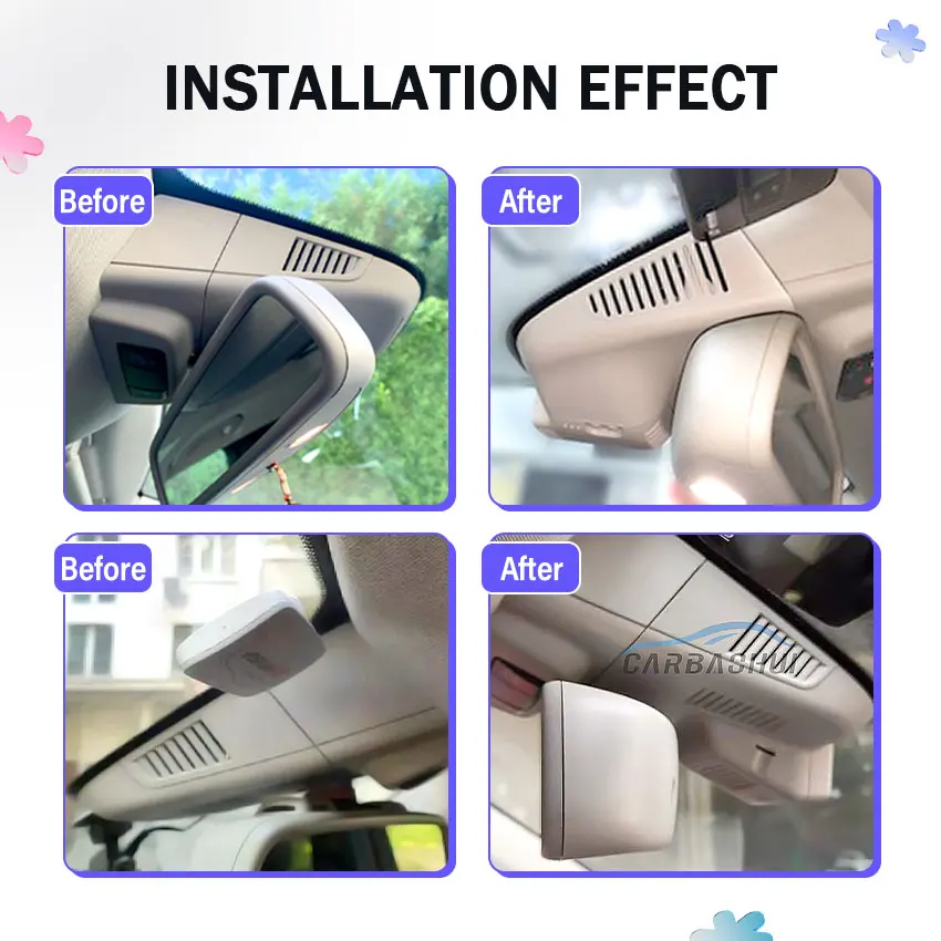 For Mercedes-Benz GL X166 & ML W166 250 350 400 450 550 2012-2016 Dash Cam 4K Front and Rear Dash Camera Car DVR