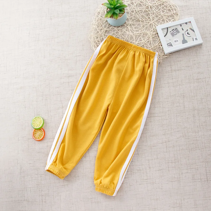 Summer Baby Boy Clothes Casual Children Girls Side Stripe Pants Kid Jogging Sports Patchwork Bottom Kid Fashion Tracksuits