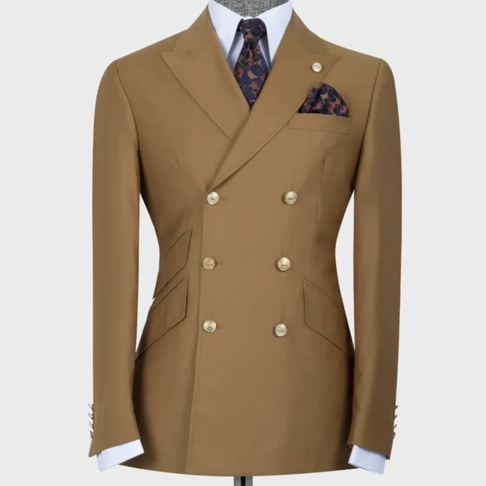 أحدث سترة رجالية على طراز الرجل المحترم لعام 2025 بلون سادة بدلة عمل على الشاطئ لحفلات الزفاف #2