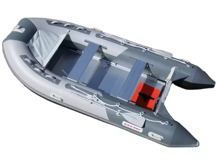 CE Approved Inflatable Boat 430cm Of Aluminum Floor Or Airmat Floor Can Be Add Outboard Motor