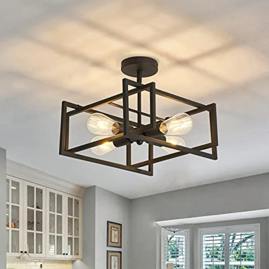 s Close to Ceiling Light Light Fixture Industrial Flush Mount Ceiling Light Chelier Lighting for Kitchen Isl Dining Room Bedroo