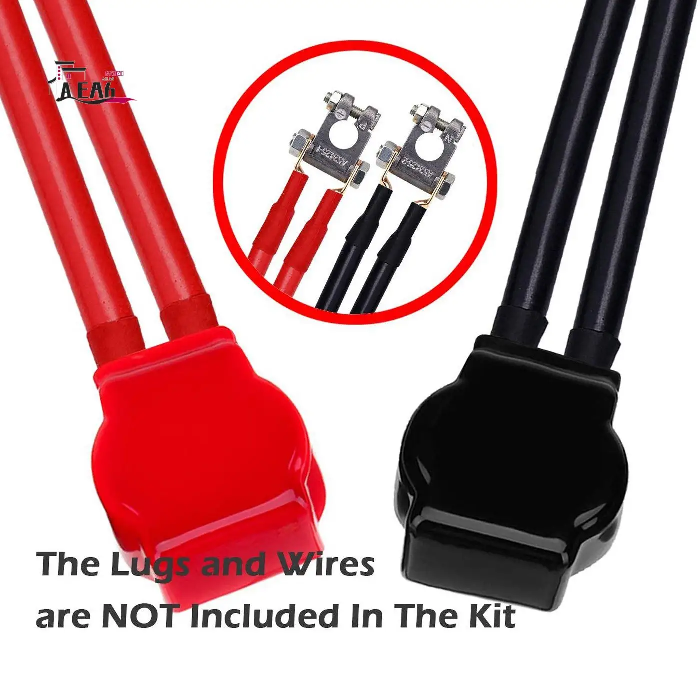 AEA6-Battery Terminals(Heavy Duty) Battery Terminal Negative & Positive With Plastic Cover Made Of Lead Alloy Kit
