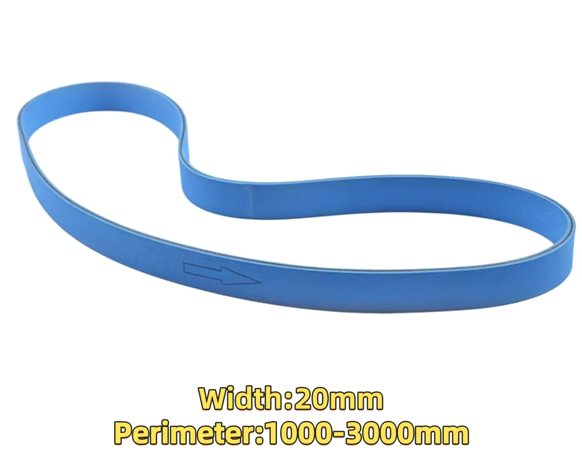 Perimeter:1000-3000mm Thickness 3mm Double Side Blue Flat Belt Folder Gluer Paper Feed Belt