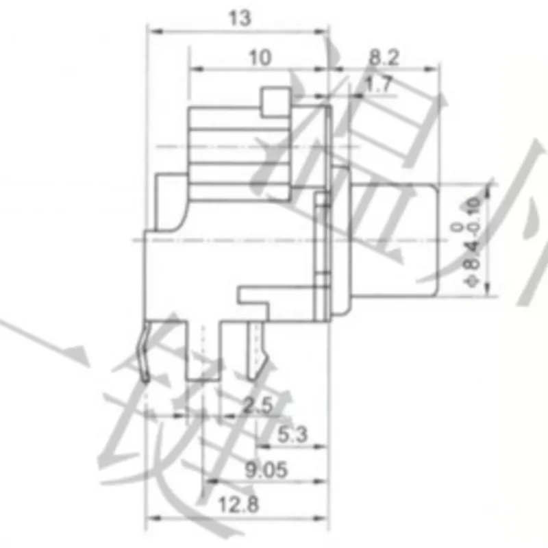 AV-8.4-8 AV de 10 piezas, asiento RCA de un solo orificio, tipo de soldadura de PCB, Audio y vídeo, mismo núcleo, 2 pies