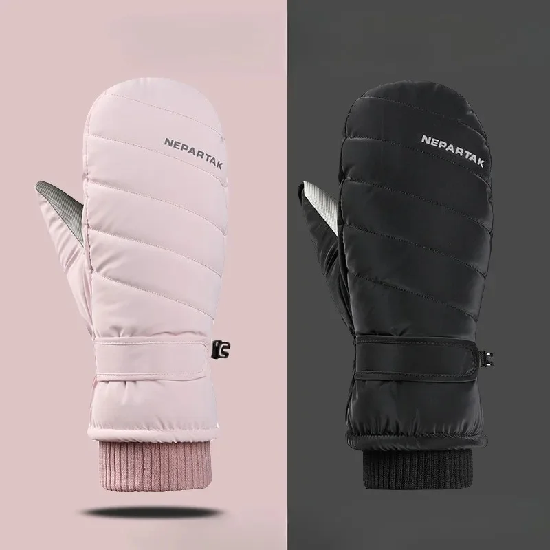 女性用防水サーマルフリースグローブ、スキーミトン、スノーグローブ、スキー、スノーボード、タッチスクリーン、スノーモービル、冬用