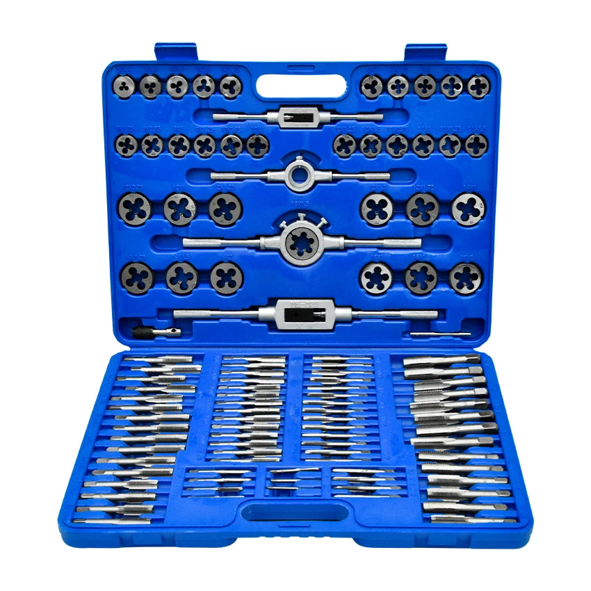 

110-piece Set of Tap Set Thread Tap And Die Wrench Kit Tap Die Set Tap Die Sets of Hand Tools Hand Threading Tools 110PCS/Set