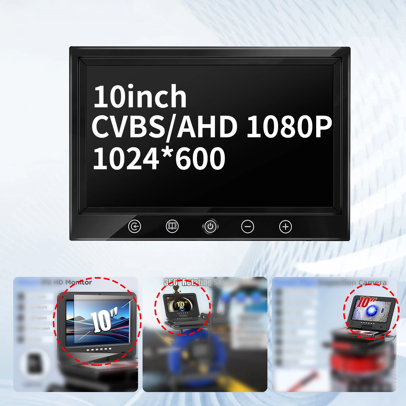 7, 9 oder 10-Zoll-Displays sind mit AHD- und CVBS-Kameras und bietet ein wesentliche Video für die Pipeline- und Kanalinspektion