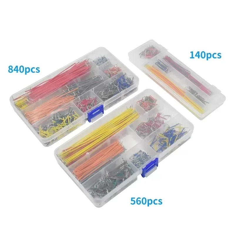 140/560/840Pcs 14 Lengths U Shape Solderless Breadboard Jumper Cable Wire Kit For PCB Bread Board Prototyping Circuits, For DIY