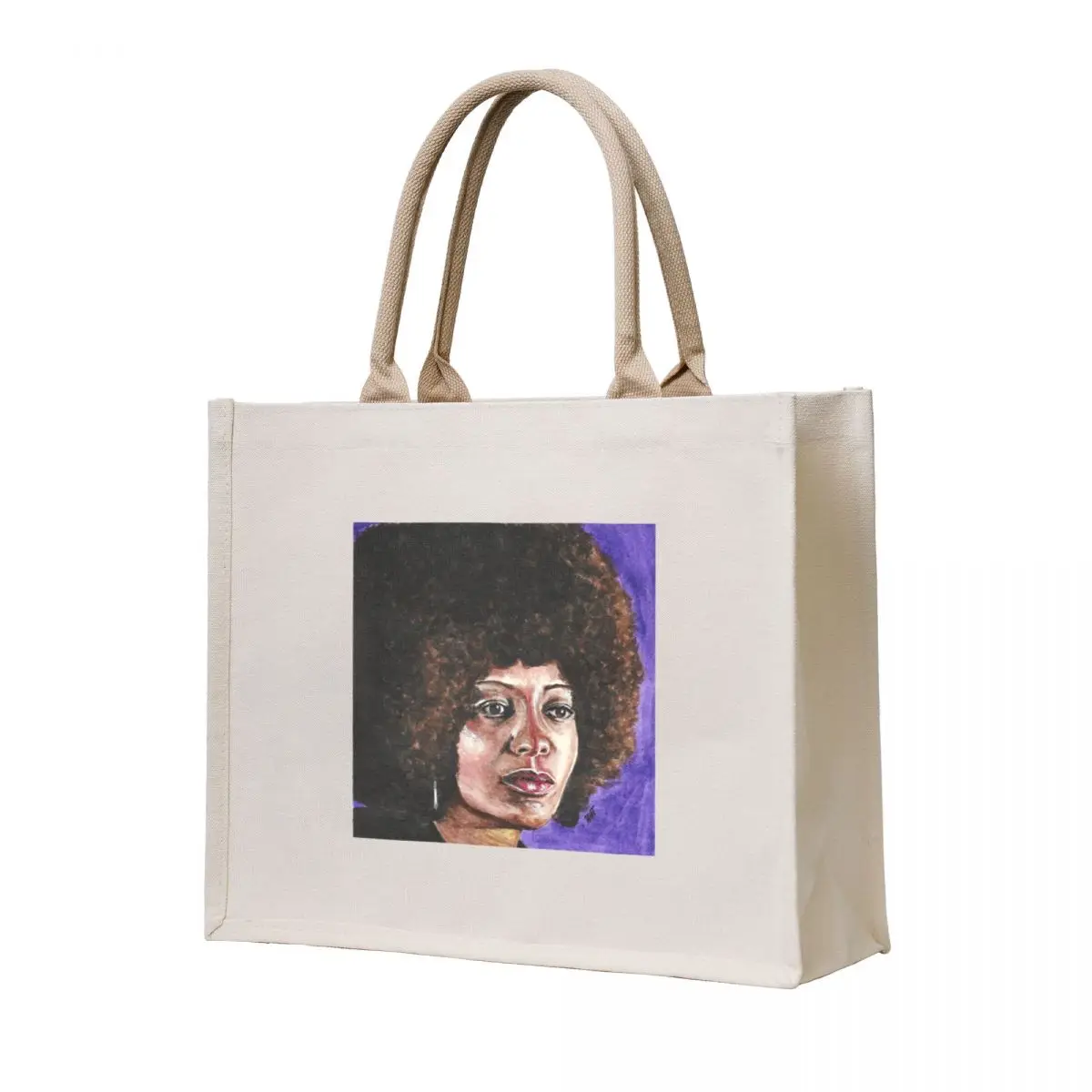 

Angela Davis Tote Bag Canvas stote bag Customizable tote bag custom fabric