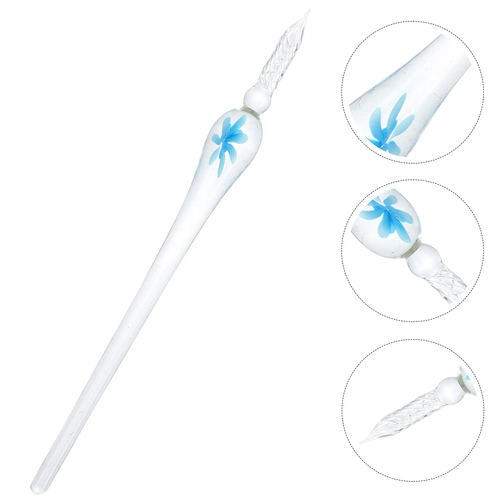 

Стеклянная ручка-кисть ручной работы с изысканным хрустальным дизайном, многофункциональная, для письма, рисования, живописи, подписи, удобная, быстро очищается