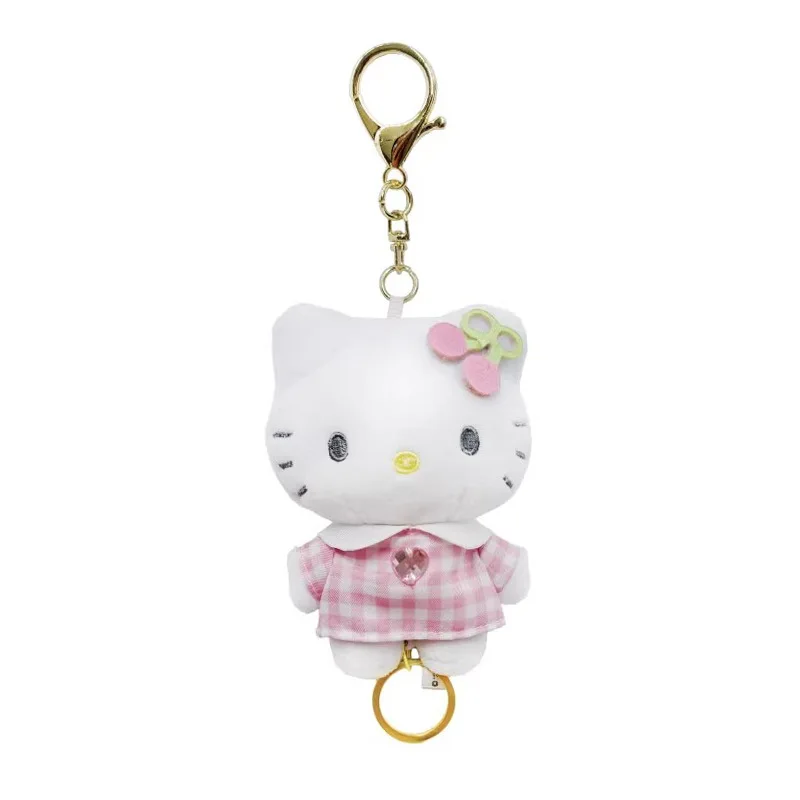 Kawaii Sanrio Hello Kitty nic ange infirmière en peluche jouet télescopique porte-clés sac à dos pendentif accessoires filles Festival thème cadeaux