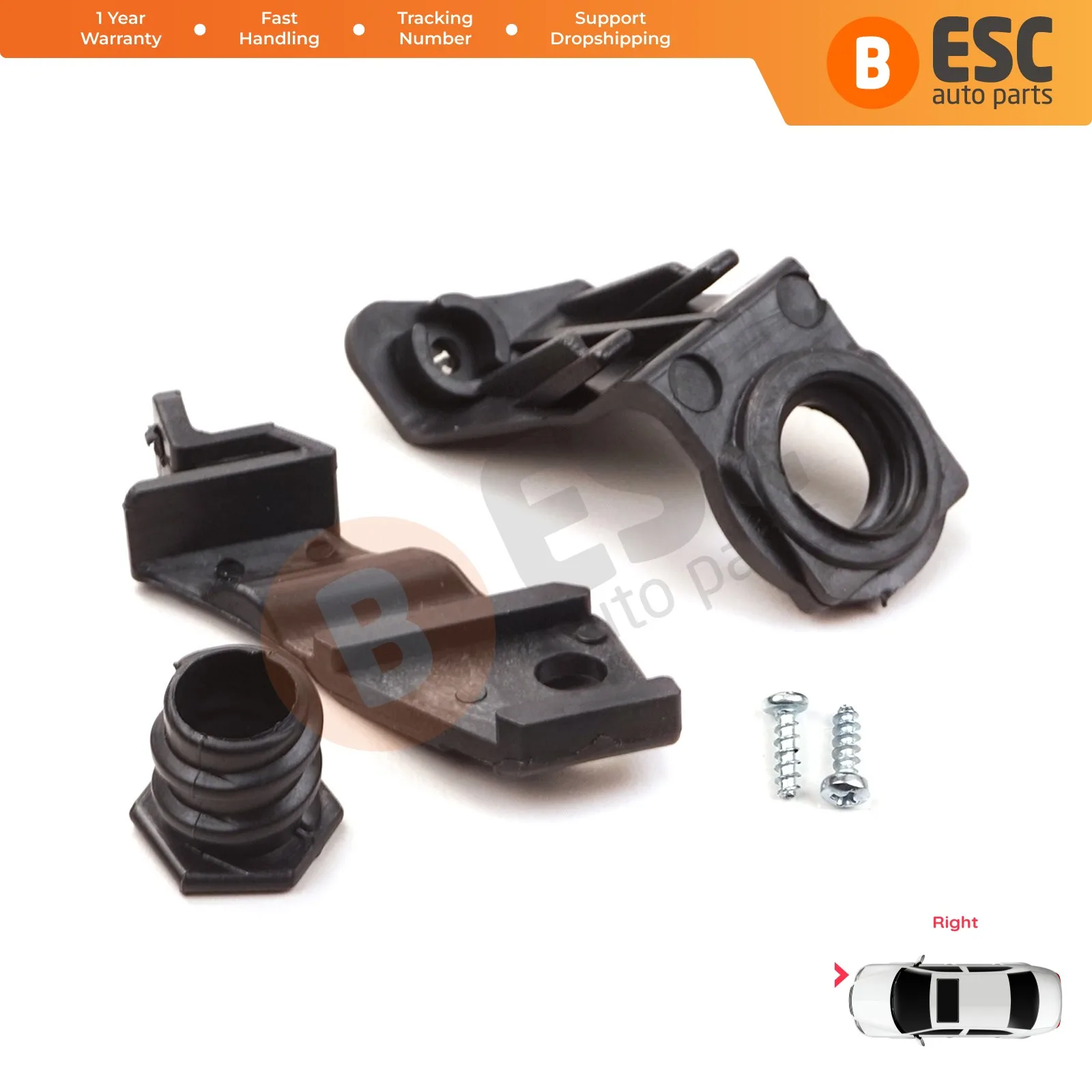 EHL29 Right Headlight Housing Repair Mount Holder Bracket Clips Kit for VW Jetta 2005-2010 Golf MK5 A5 1K 2004-2009 1K0998226