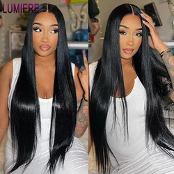 Lumiere Straight Transparent 13x4 Lace Front Wigs 32 34 Inch 4x4 Lace Closure Glueless Wig Human Hair Ready To Wear On Sale