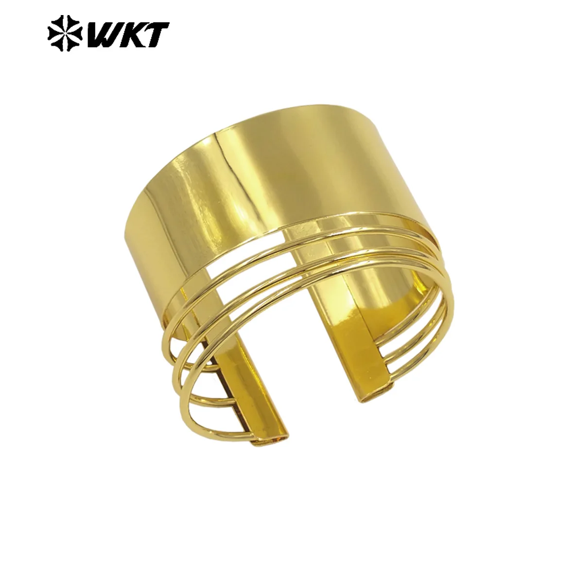 

WT-JF358 Hot Selling High Quality Luxury Cuff Bangle With 18k Gold Plated For Women Metal Precious Jewelry