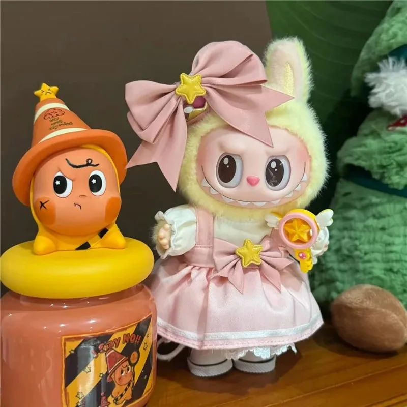 For Labubu Doll Wakaii Japan Magic Girl Outfit Clothes Cardcaptor Sakura Style Clothing Sitting Party Game Toys Gift Accessories