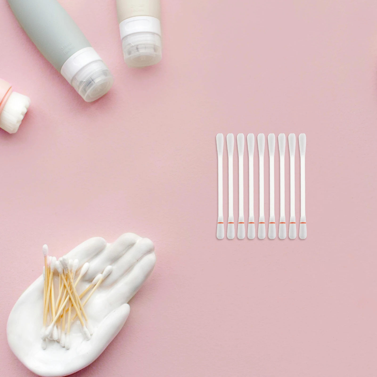 

Medical Saline Cotton Swabs Double Ended for Safe Eye Nose Wound Care Makeup Touchups Individually Wrapped Portable