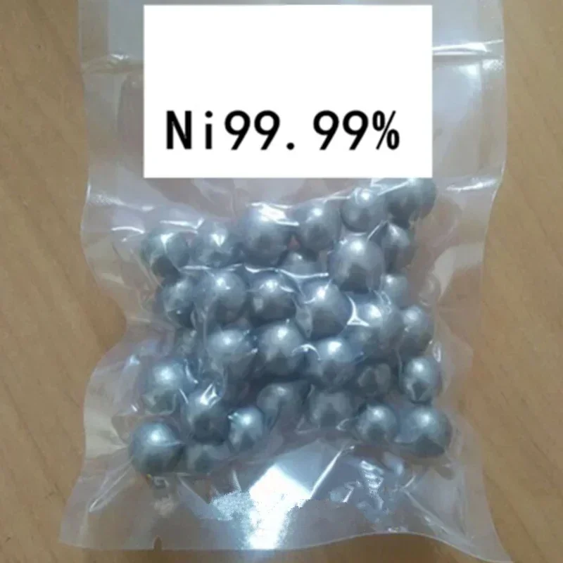 

100g - 500g High Purity Nickel Round Metal Beads 99.99% Nickel Bead Ni Ball Environmental-friendly Nickel Plated Steel Ball