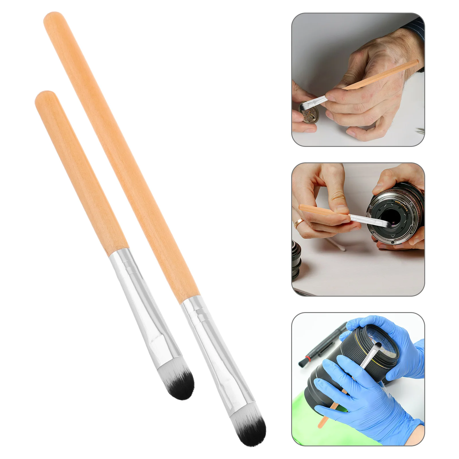 

2Pcs Watch Dust Cleaning Brush Small Oil Brush for Watches Digital Camera Computer Jewelry Repair Tools Precision Bristle