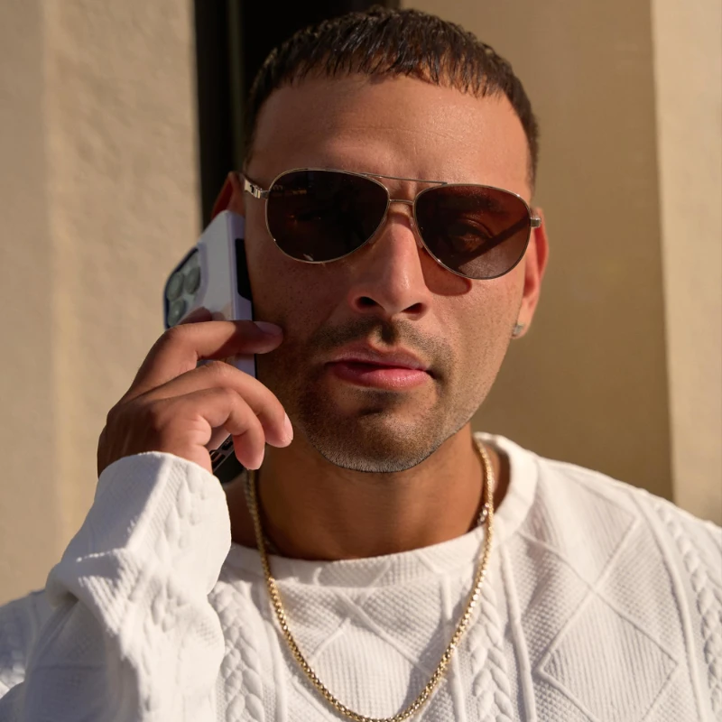 

BLUEMOKY Sturdy Polarized Aviator Sunglasses for Men Carbon Fiber Temple Pilot Sun Glasses with Mirrored Lens UV Protection