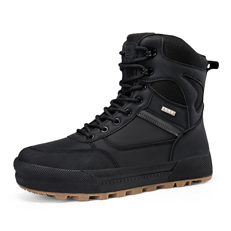 Bottes tactiques montantes pour hommes, respirantes, pour l'entraînement au combat, grandes tailles, antidérapantes, résistantes à l'usure, pour la randonnée en extérieur