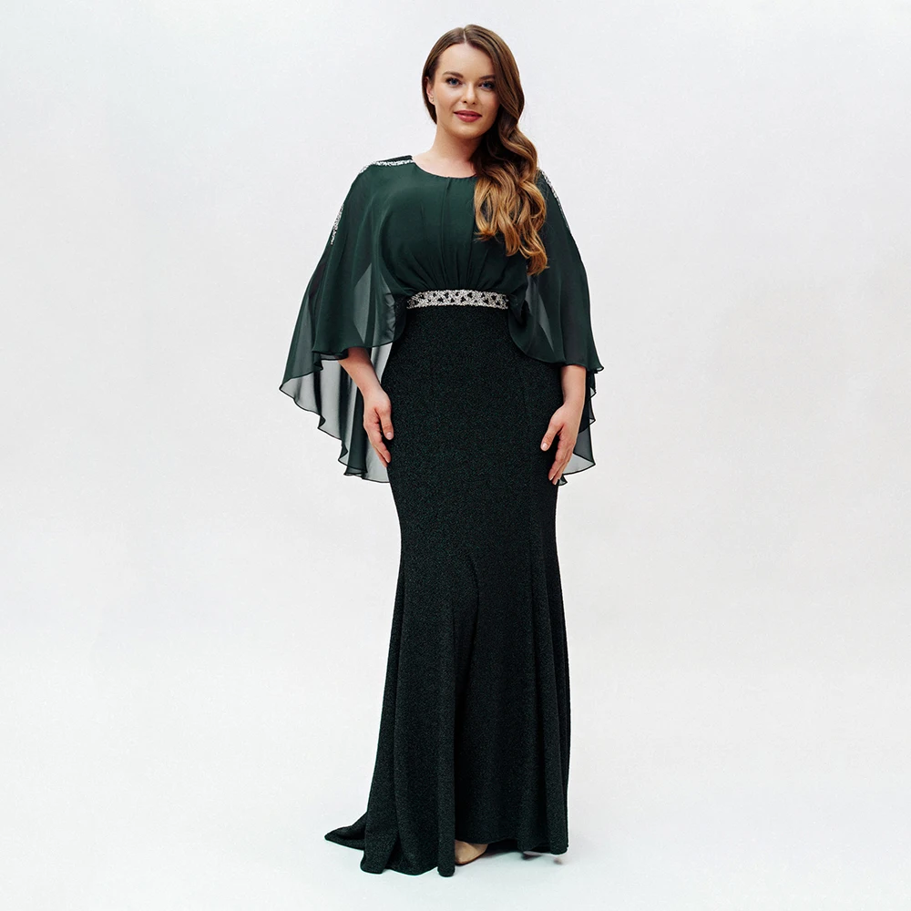 

Elegant Plus Size Mother of the Bride Dresses Long Chiffon Robe de Soiree Prom Party Wedding Guest Gown