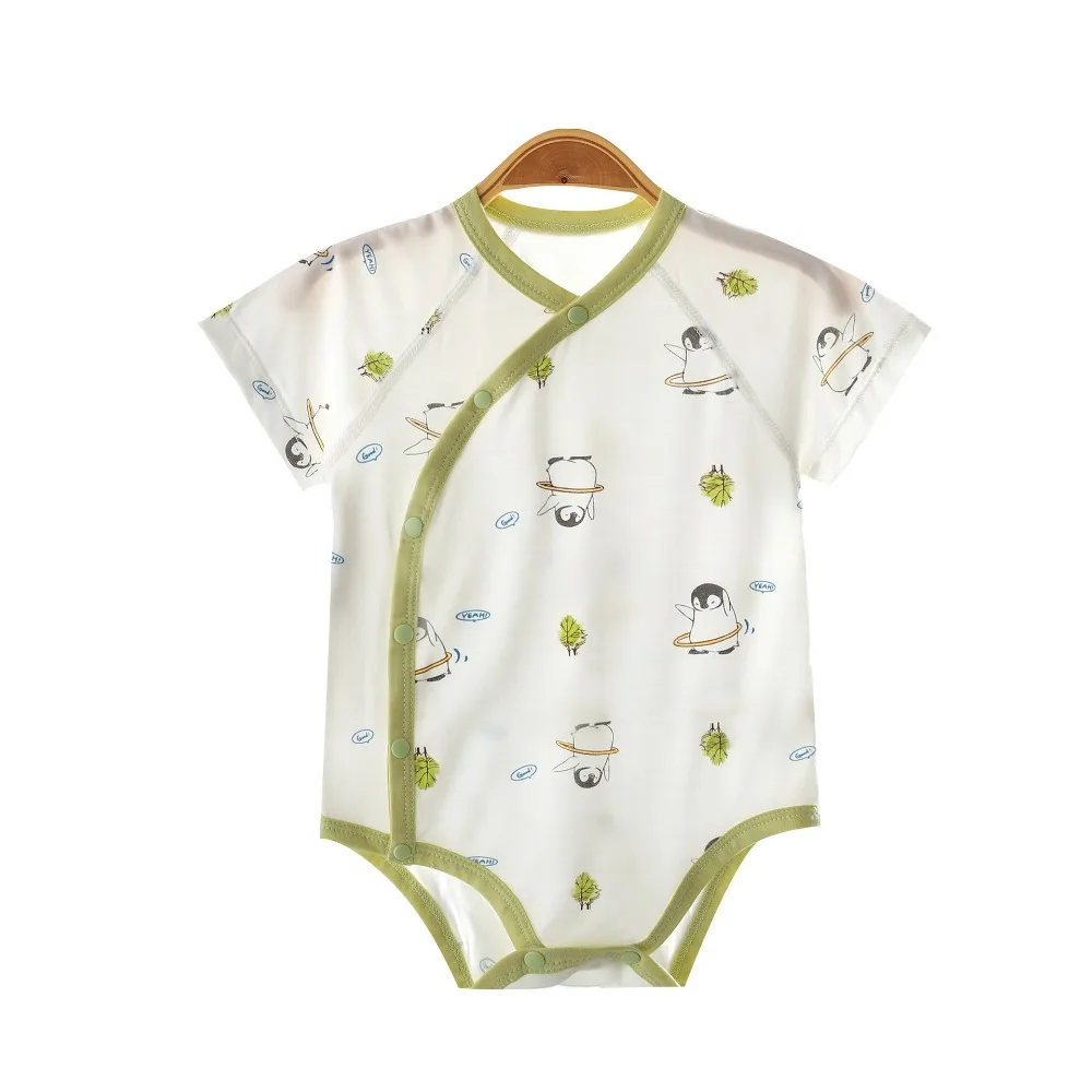 

A-class Summer Thin Newborn Modal Boneless Crawling Suit Triangle Bag Fart Jacket Baby Short Sleeved Air-conditioned Suit