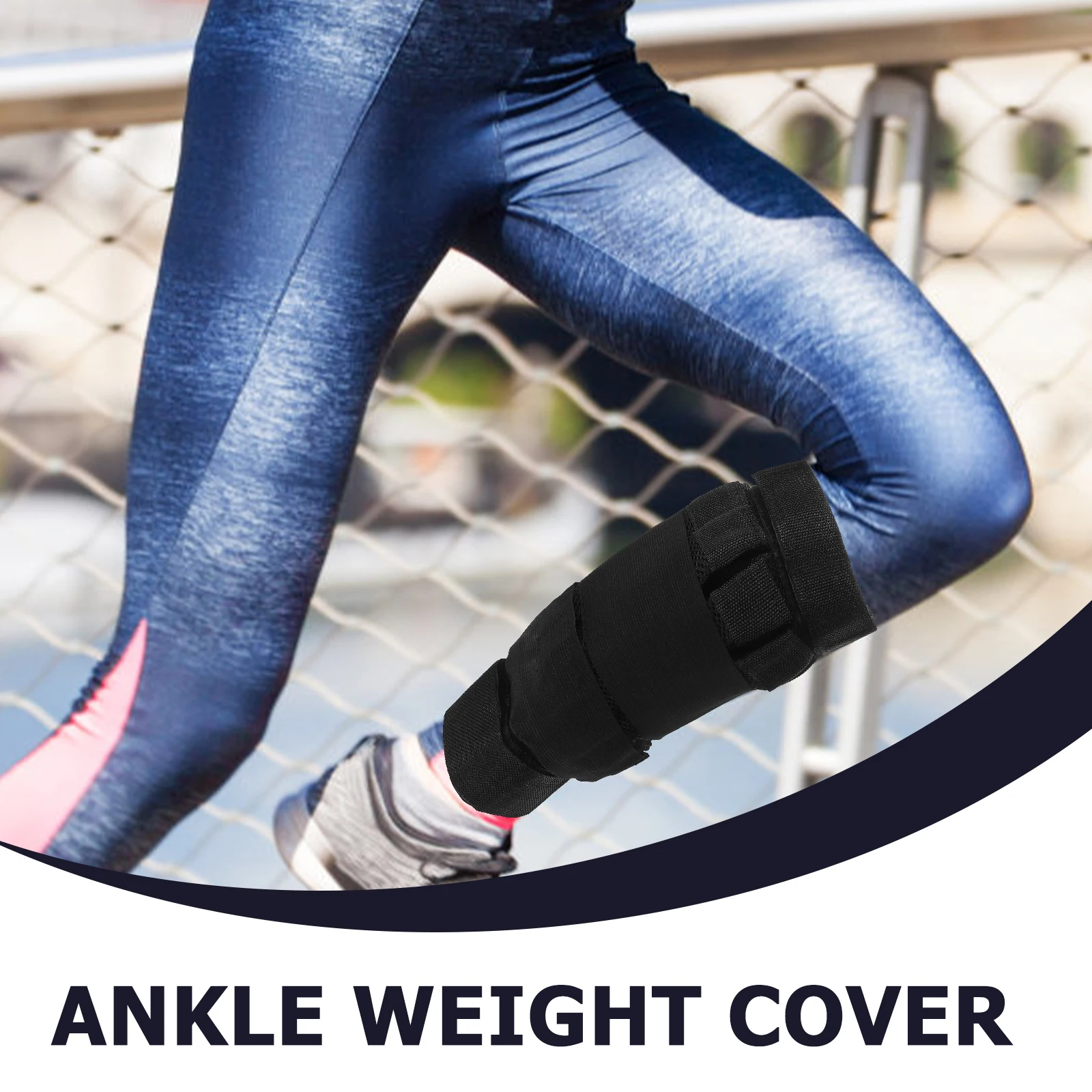 

2Pcs Adjustable Ankle Weight Cover Breathable Mesh Cotton Reusable Leg Weights for Running Walking Gym Training Exercise