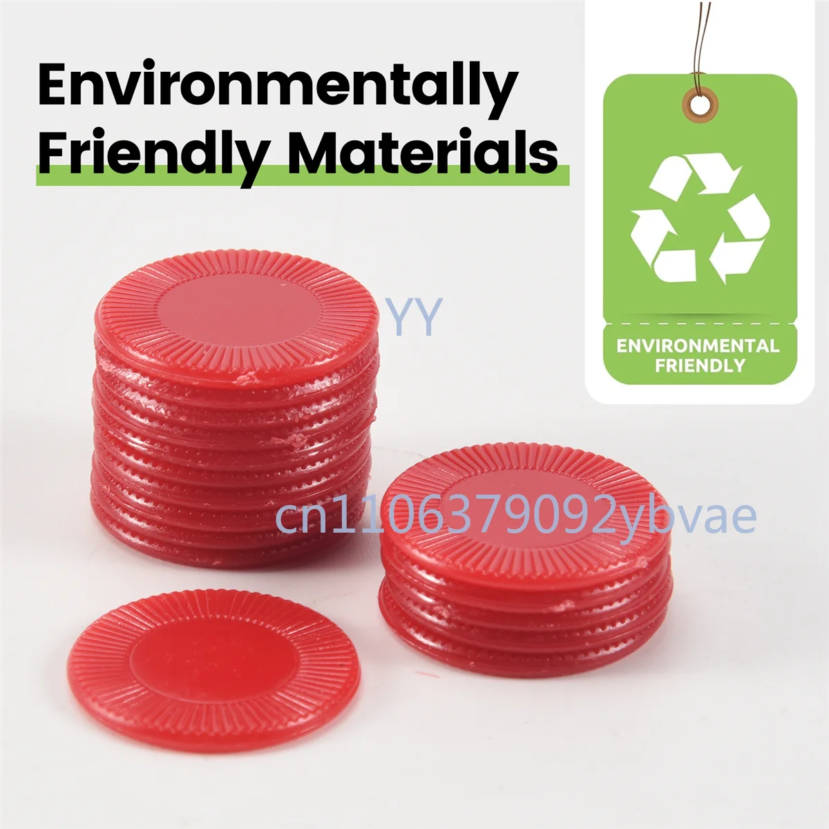 400 Pieces Plastic Poker Chips Game Chips 4 Colors Counter Card for Game Playing Counting Bingo Game Chips Card, 1 view 5