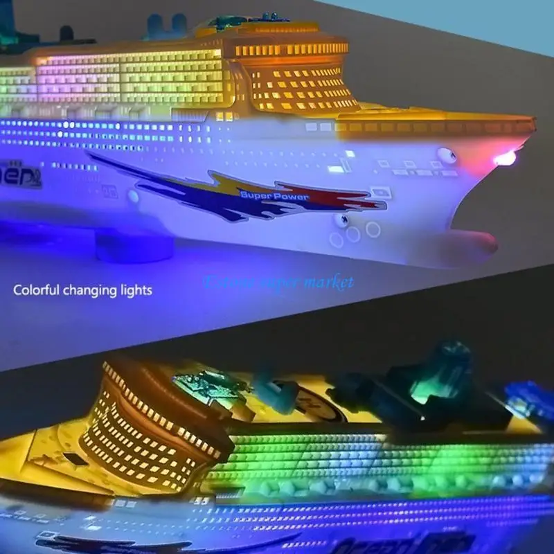 090B elektroniczny statek wycieczkowy zabawka dla chłopców i dziewcząt prezent urodzinowy dla dzieci na stoisko szczegółowy łódź
