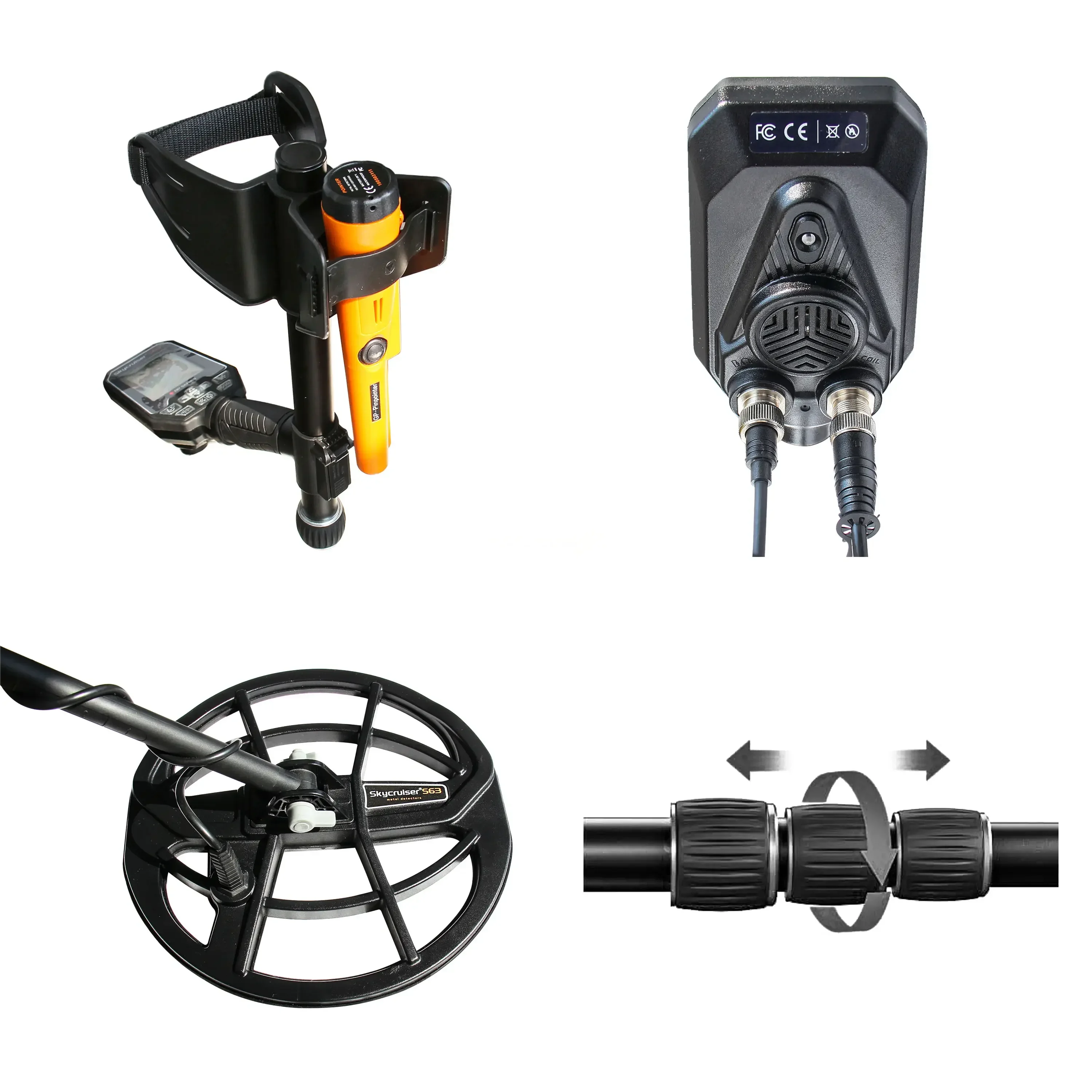 S63 Multi Frequency Metal Detector Underwater Metal Detector Depth Range 3m Portable Gold Detector