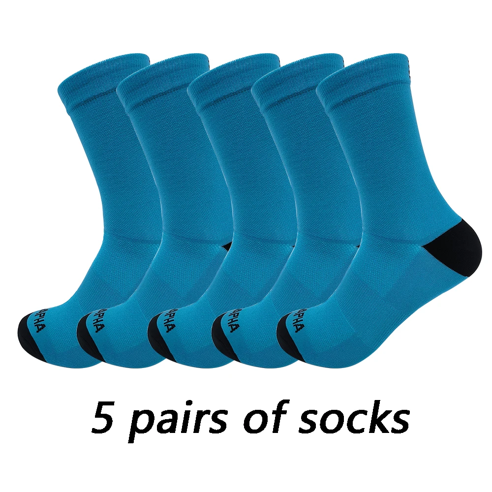 5 pairs of Cycling Socks Fast Dry Breathable Outdoor Sports Basketball Protect Feet Bike Running Football Sport Socks view 5