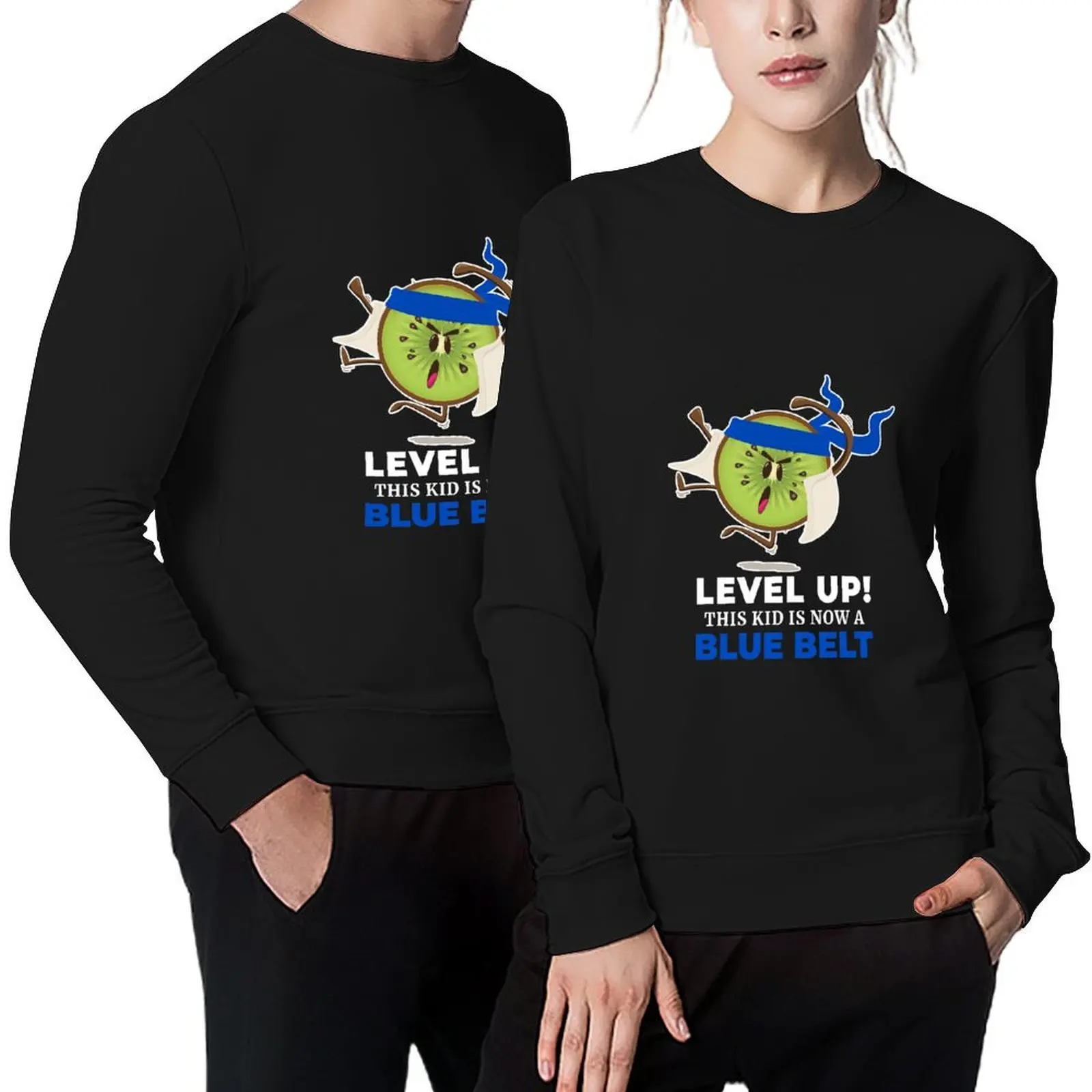 

Level Up This Kid Is A Blue Belt ideal passing Karate exam Pullover korean style clothes autumn jacket men sweatshirt