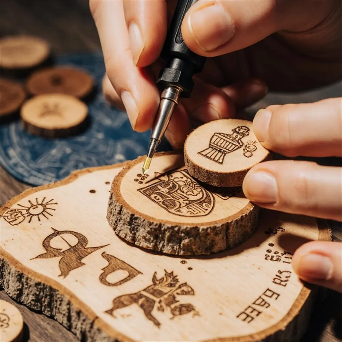 Reliable- 105 Pieces Wood Burning Tip Letters Set Including Letter Number Symbol Alphabet Template for Wood Burner DIY Embossing