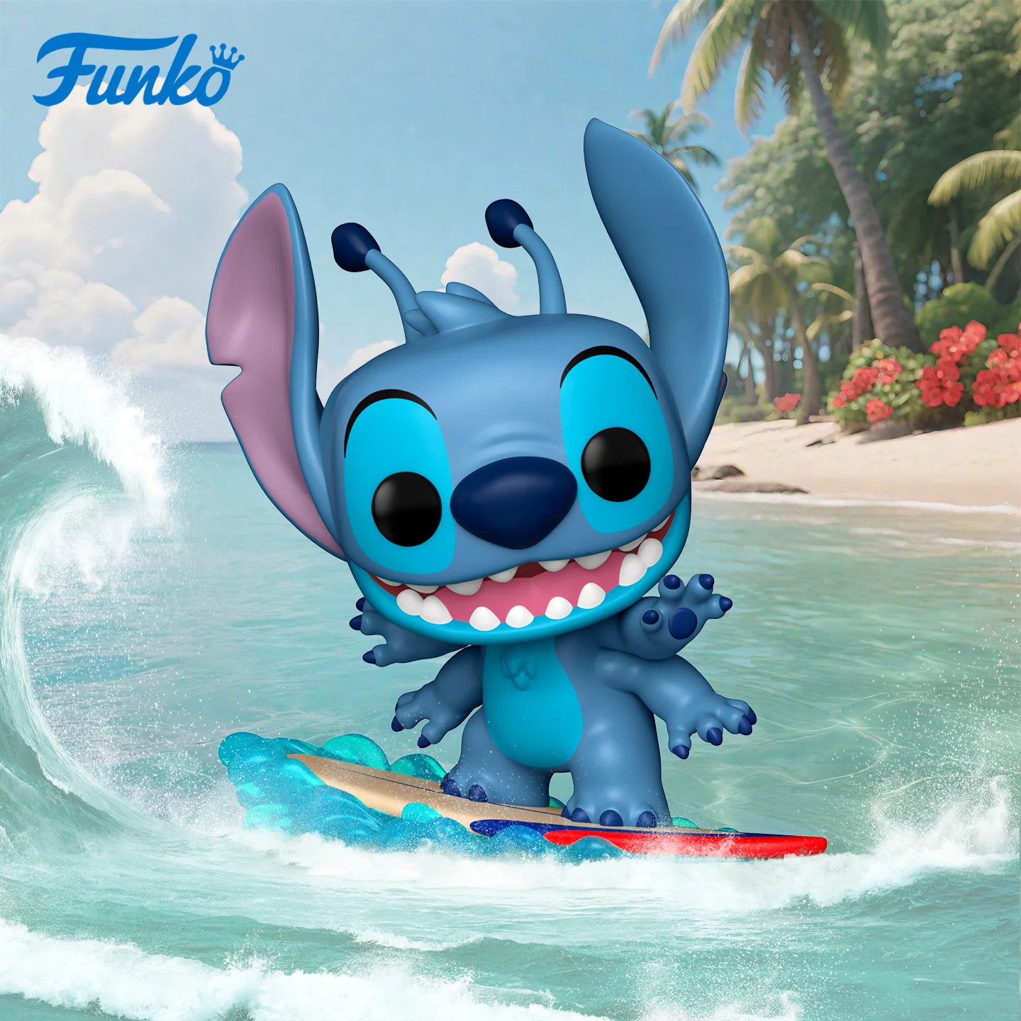 Disney Anime Figure Stitch on Surfboard 1594 FUNKO POP Lilo & Stitch 2025 Summer Convention Collectible Limited Edition Toy Gift - Image 5