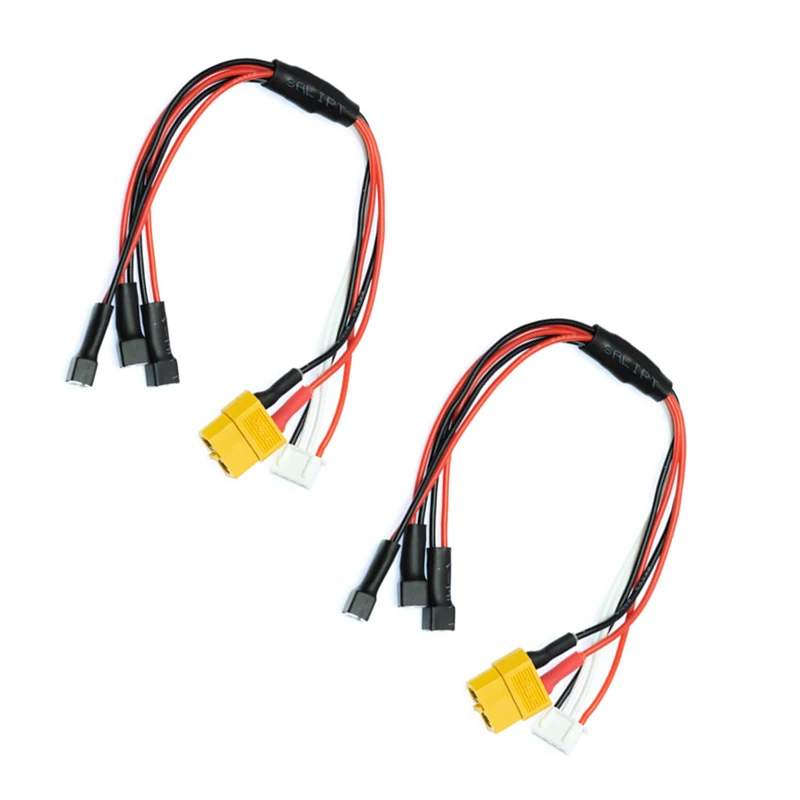 1/2Pcs XT60 Charge lead Cable Wire 22awg 15cm 3S XH Male to JST-PH 2.0 Connector Plug for  3x 1S Lipo MCP X